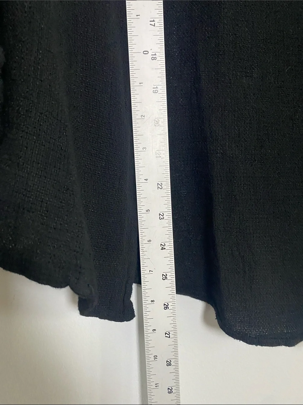 Meo Meli Cardigan One Size Black Linen Blend Open Front Slouchy Lagenlook